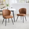 thumbnail image 1 of Yeshouse juego de 2 sillas de comedor modernas tapizadas en tela beige, sin brazos, respaldo ergonómico y patas de acero resistentes, ideales para cocina, sala, comedor o restaurante, 1 of 7