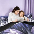 thumbnail image 4 of Homewish Glowing Butterfly Twin Comforter Sets for Girls, Bling Stars Diamonds Bedding Set, Blue White, Black Reversible, 2-Piece 1 Comforter and 1 Pillowcase, 4 of 6