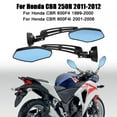 thumbnail image 3 of Motorcycle Mirrors, High Impact Aluminum Alloy Motorcycle Side Mirrors Blue Tint Anti- Mirrors Original Standard  For Scooter, 3 of 8