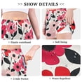 thumbnail image 6 of FORMRS Womens Swim Shorts Mesh Liner Quick Dry Casual Beach Board Bottom with Pockets, Sizes S-2XL, Pink and Red Flowers, 6 of 9