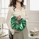 thumbnail image 2 of 608 Cloud Bag Nuevo Bolso Plisado PU Color Sólido Metálico Bolso Mano para Mujer (verde), 2 of 9