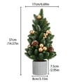 thumbnail image 3 of Christmas Tree Ornament Tabletop Artificial Tree Small Pine Tree With Burlap Base For Xmas Home Christmas Decorations, 3 of 6