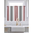thumbnail image 2 of Tier Curtains 45 Inches Long, Red Grey Window Treatment Curtain Drapes, Gray Farmhouse Modern Rustic Small Curtain Drapes for Bathroom Laundry Room, 27.5"x45", 2 Panels, 2 of 7