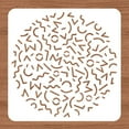 thumbnail image 3 of Fuzzball Drawing Painting Stencils Round Lines Reusable Stencils Template for Painting on Scrapbook Album Wood Floor Wall and Tile 12x12 inch, 3 of 8