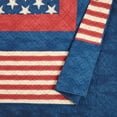 thumbnail image 3 of Modern Heirloom Americana Patch 3-Piece Cotton Quilt Set, Blue/Red, Full/Queen, 3 of 10