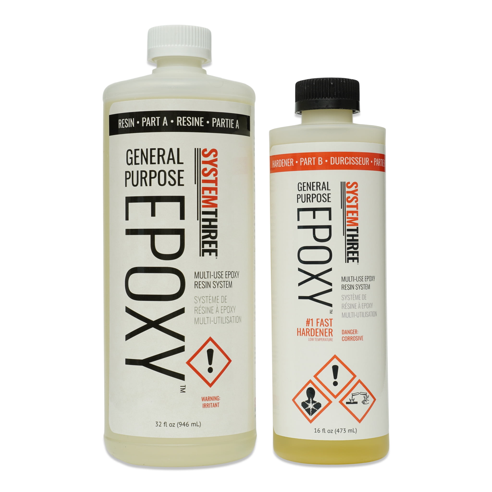 System Three General Purpose Epoxy, Fast Hardener, 1.5 Quart Kit