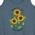 thumbnail image 3 of Instant Message - Inspirational - Stand Tall & Keep Growing - Sunflower - Women's Racerback Tank Top, 3 of 6