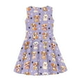 thumbnail image 4 of FOR U DESIGNS Dog Theme Summer Girls Dress for Wedding Party Cute Purple Sleeveless Flared Dress Size 15-16T Fashion Knee Length Tank Dress Beach Wear for Teens Girl, 4 of 6