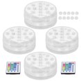 thumbnail image 4 of 4 piezas de luz de piscina luz LED sumergible luces de estanque de control remoto con ventosas para fiesta de fuente de tanque de peces de piscina ANGGREK Otros, 4 of 8
