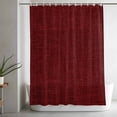 thumbnail image 5 of Shower Curtains for Bathroom-36"x72",Classic Solid Dark Red Waterproof Bath Curtain Grommet Shower Curtain Set with Hooks, 5 of 9