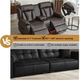 thumbnail image 5 of WISHDEER Power Loveseat Recliner Sofa Home Theater Seating with Console Reclining Loveseat for Living Room Sofa RV Couch with LED Lights USB, 5 of 8