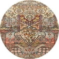 thumbnail image 1 of Ahgly Company Machine Washable Indoor Round Traditional Sienna Brown Area Rugs, 3' Round, 1 of 7
