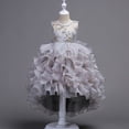 thumbnail image 4 of Vestido de actuación para niños, vestido de princesa de cola grande para niños, vestido de actuación hinchado con forma de pastel, 4 of 6