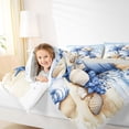 thumbnail image 4 of jejeloiu Sea Beach Shell Twin Comforter Sets Kids,Coastal Style Ocean Starfish Bedding Set,Reversible,2 Pieces, 4 of 8