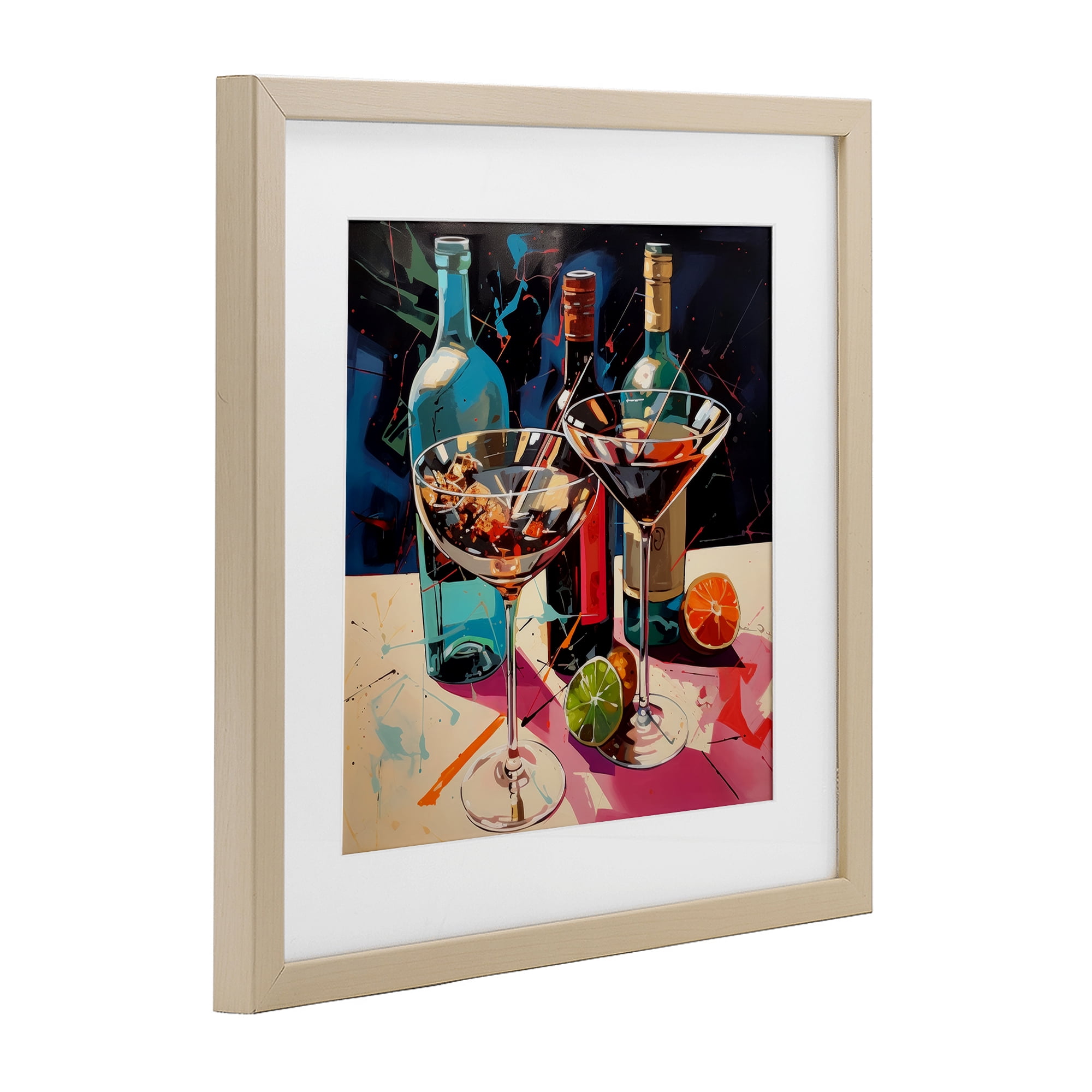 Stupell Industries Artsy Cocktails of Every Sip Birch Framed Print Under Glass, design by Lazar Studio