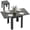 Black, variant on HOMCOM 55" Extendable Dining Table, Kitchen Table for 4-6 Person, Black