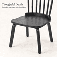 thumbnail image 6 of CRERIYO Solid Wood Windsor Dining Chairs, Set of 4, Spindle Back Kitchen Chairs with H-Style Legs, Classic Farmhouse Dining Room Chairs, Black, 6 of 10