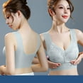 thumbnail image 2 of ZyeKqe Bras for Women No Underwire Full Coverage Bras Wide Strap Floral Lace Mesh Front Everyday Bralettes, 2 of 5