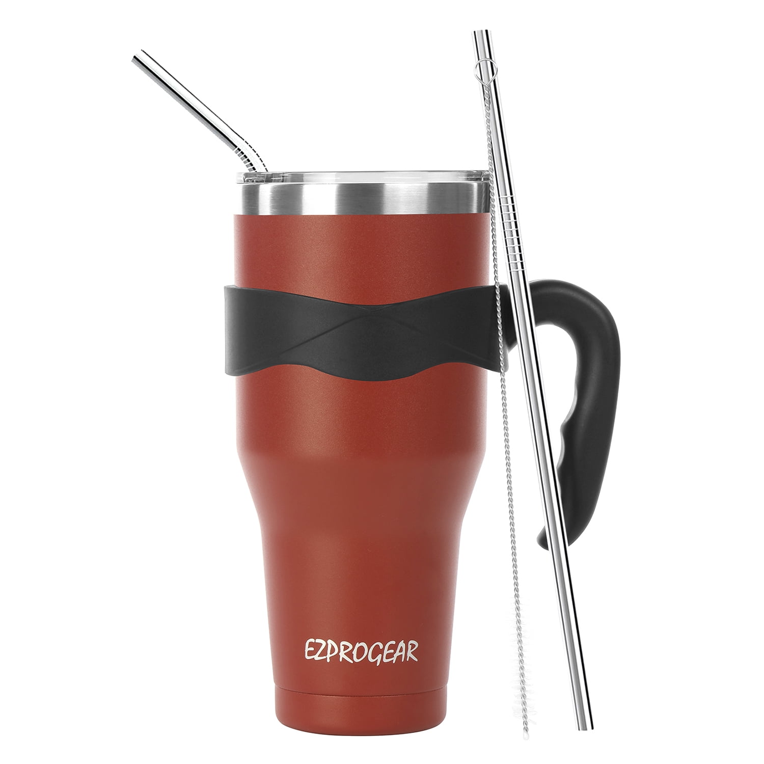 BESTSPR 40 oz Tumbler With Handle and Straw Lid, Double Wall Vacuum Sealed  Stainless Steel Insulated Tumblers 