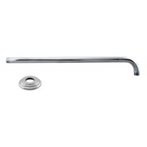 Westbrass 1/2" IPS x 19" IPS 90-Degree Rain Shower Arm with Flange, Polished Chrome
