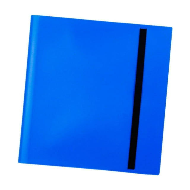 Carpeta de tarjetas, Álbum de colección de tarjetas, Doble protección, Inserto lateral, Almacenamiento de tarjetas Azul