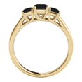 thumbnail image 3 of 1 Carats Black Princess Cut Brilliant Diamond Ring 10K Solid Yellow Gold, 3 of 3