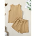 thumbnail image 4 of vera natura Baby Boys Shorts Set, Sleeveless Tank Top with Elastic Waist Shorts Summer Outfit, 4 of 9
