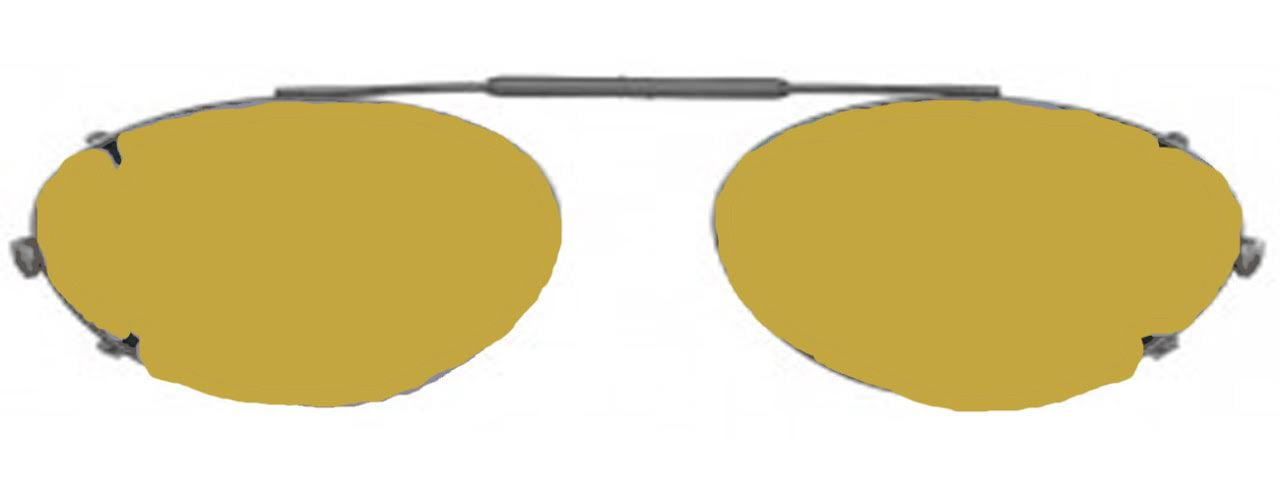 51 x 36 Bronze Frame Visionaries Polarized Clip on Sunglasses Almond