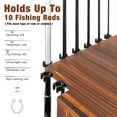 thumbnail image 4 of Ghosthorn Fishing Rod Holders for Garage 360 Degree Rotating Fishing Rod Rack Pole Holders Hold up to 10 Rods or Combos Tackle Storage Gear Equipment Organizer Wood Floor Stand for Men Women 4 Wheels, 4 of 6
