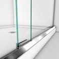 thumbnail image 6 of DreamLine Charisma 34 in. D x 60 in. W x 78 3/4 in. H Frameless Bypass Shower Door in Brushed Nickel and Center Drain Biscuit Base, 6 of 16