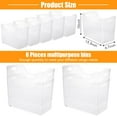 thumbnail image 2 of 6 Pcs Freezer Organizer Bins with Wheel Clear Plastic Pantry Organizer and Storage Tall Narrow Kitchen Organization Rolling Bins Snack Storage Containers for Office Fridge(10 x 13.3 x 6.7inches), 2 of 6