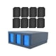 thumbnail image 1 of Caja para baraja de cartas, almacenamiento para naipes con 8 divisores de cartas, ofrece espacio para más de Azul negro, 1 of 9