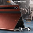 thumbnail image 3 of JETech Case for Samsung Galaxy Tab S9 11-Inch with S Pen Holder, PU Leather Business Folio Stand Protective Tablet Cover with Pocket & Straps, Auto Wake/Sleep, Multi-Angle Viewing (Brown), 3 of 6