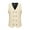 Beige, variant on Men Vests Wool Herringbone Tweed Suit Vest Double Breasted Waistcoat Black