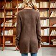 thumbnail image 3 of VIPOIN Girls Knit Long Cardigan Sweater, Ribbed Button Down with Side Pockets, Casual Layering Outerwear, 3 of 6