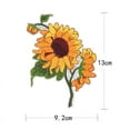 thumbnail image 2 of sunflower iron on patch embroidered clothes patch for clothing garment apparel, 2 of 6