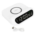 thumbnail image 2 of Wireless Charging Loud Alarm Clock, Multifunctional Safe Stable 4-8mm Charging Distance Wireless Charger Alarm Clock  for Desk Black,White, 2 of 7