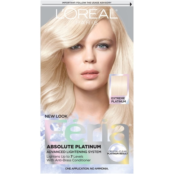 L'Oreal Paris Feria Lightening System Hair Color, Extreme Platinum, 1 Kit