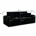 thumbnail image 5 of Lunale 86" Boneless Sofa, 3-Seater Corduroy Cloud Couch, Modern Living Room Sofa, Black, 5 of 5