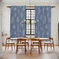 thumbnail image 3 of Blue Grey Botanical Kitchen Curtain for Berdoom Living Room Cafe 72 Inch Length, Farmhouse Summer Floral Leaves Tiers Curtains Light Filtering Drapes Rod Pocket Window Treatment 2 Panels 52"Wx72"L, 3 of 9