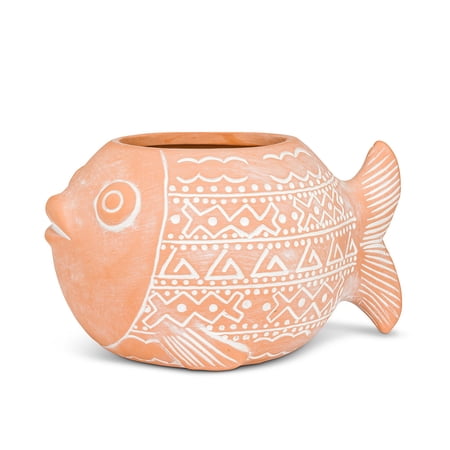Set of 2 Small Wide Fish Planter