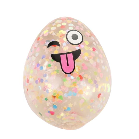 Squishy Egg Sugar Stress Balls, Egg Sugar Ball Fidget Toys, Glitter Eggs Squishy Toys for Adults, Kawaii Eggs Sensory Squishies, Easter Basket Stuffers (B)