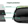 thumbnail image 4 of YFYANG 14 inch Universal Laptop Bag Oxford Cloth Laptop Sleeve, Multi-functional Green Abstract Flower Doodle Notebook Computer Messenger Bag Handbag, 4 of 8