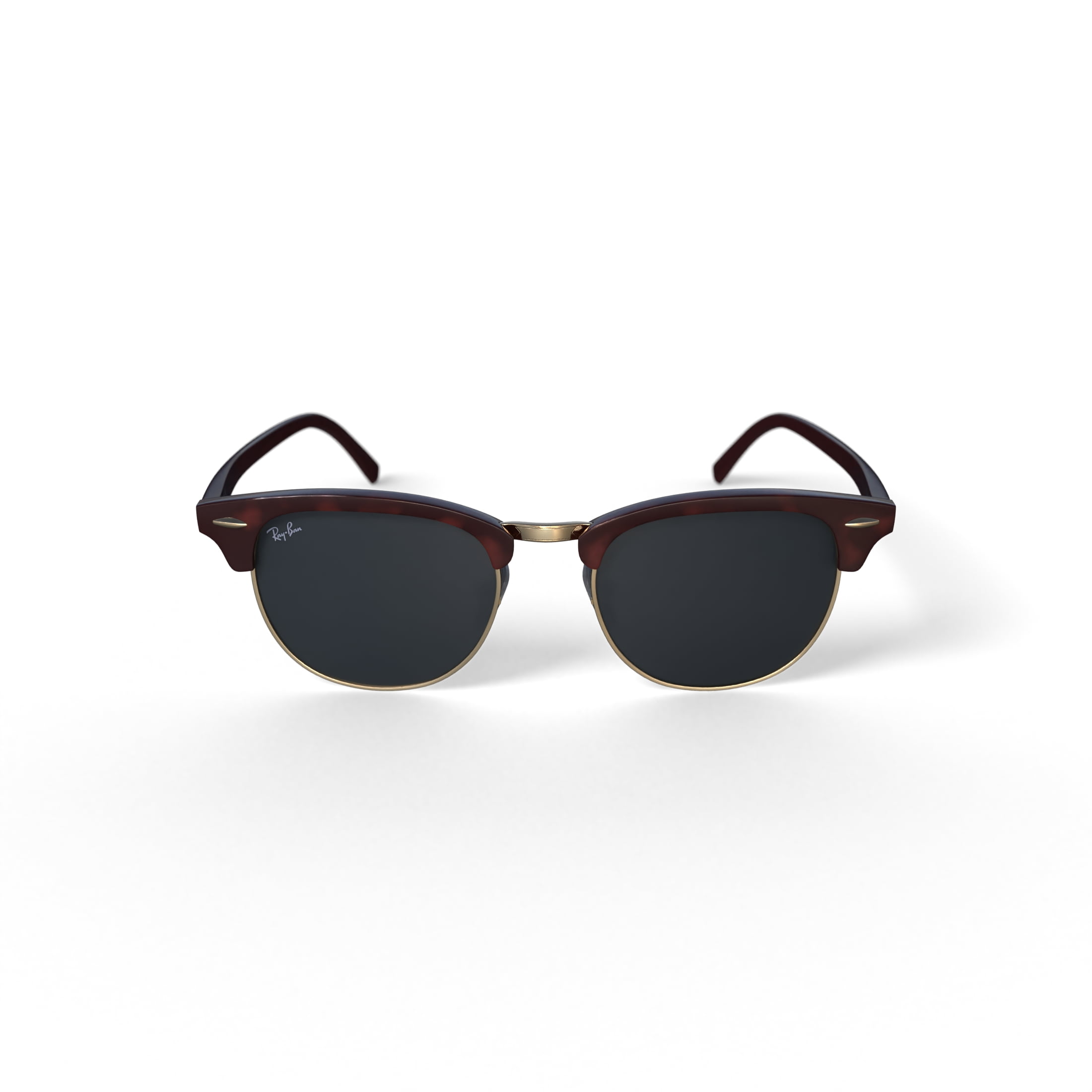 Ray-Ban Men's Clubmaster RB3016-W0365-51 Black Acetate