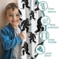 thumbnail image 3 of Blackout Kids Curtains,Bigfoot and Silhouette White Pattern Children's Insulated Curtains Set Of 2,Bedroom Essentials,Toddler Room Decor 42"x84", 3 of 5