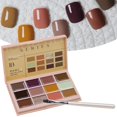 thumbnail image 4 of Kit de paleta de esmaltes de uñas en gel sólido de 12 colores, barniz LED para dibujo DIY en casa Moca de té con leche, 4 of 8