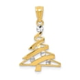 thumbnail image 1 of 14k Yellow with White Rhodium Two-tone Gold Christmas Tree Pendant, 1 of 4