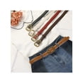 thumbnail image 2 of INSPIRE CHIC Women's Belt Retro Simple Chain Square Buckle for Dress Coat Decorative Belts 103x2.8cm/40.5x1.1" Dark Red, 2 of 6