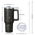 thumbnail image 2 of Black Christmas Star Pattern Tumbler with Handle and Lid,40oz Double Wall Vacuum Insulated Tumbler,Cups Gift for Women and Men, 2 of 7