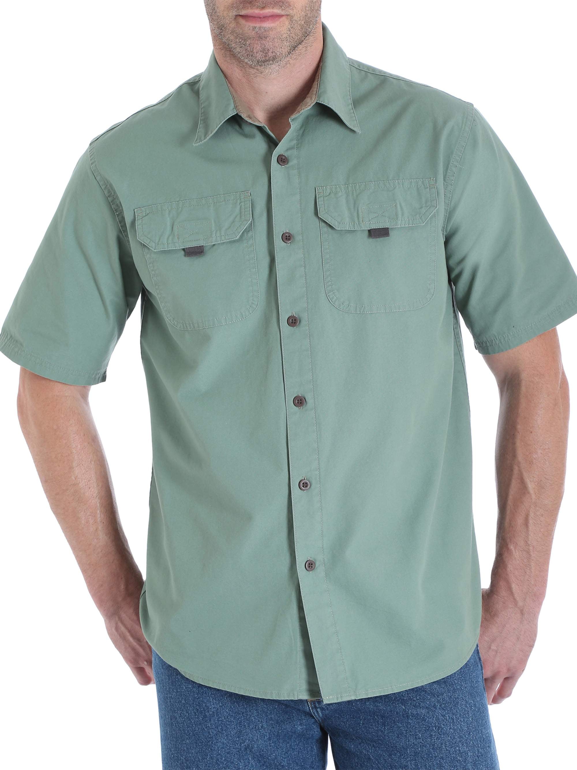 Men's Short Sleeve Canvas Shirt - Walmart.com
